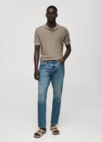 MANGO MAN Tapered Jeans 'Ben' in Blau