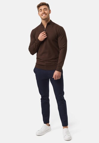 INDICODE JEANS Pullover 'Gore' in Braun