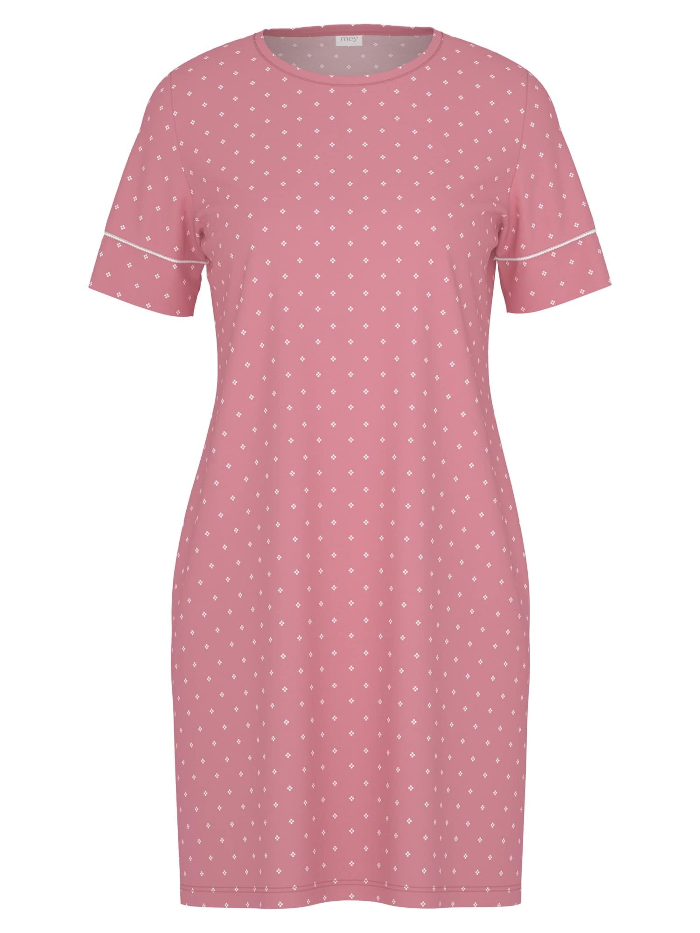 Chemise de nuit 'Crochet Dots' Mey en rose : devant
