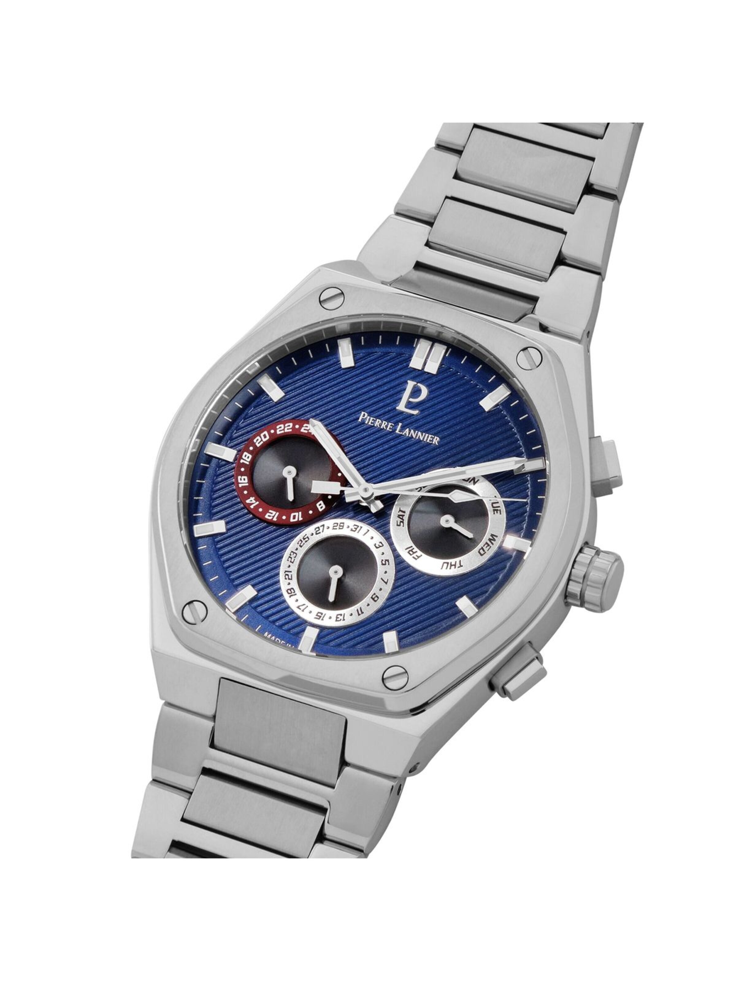 Montre à affichage analogique 'Copilote' Pierre Lannier en bleu