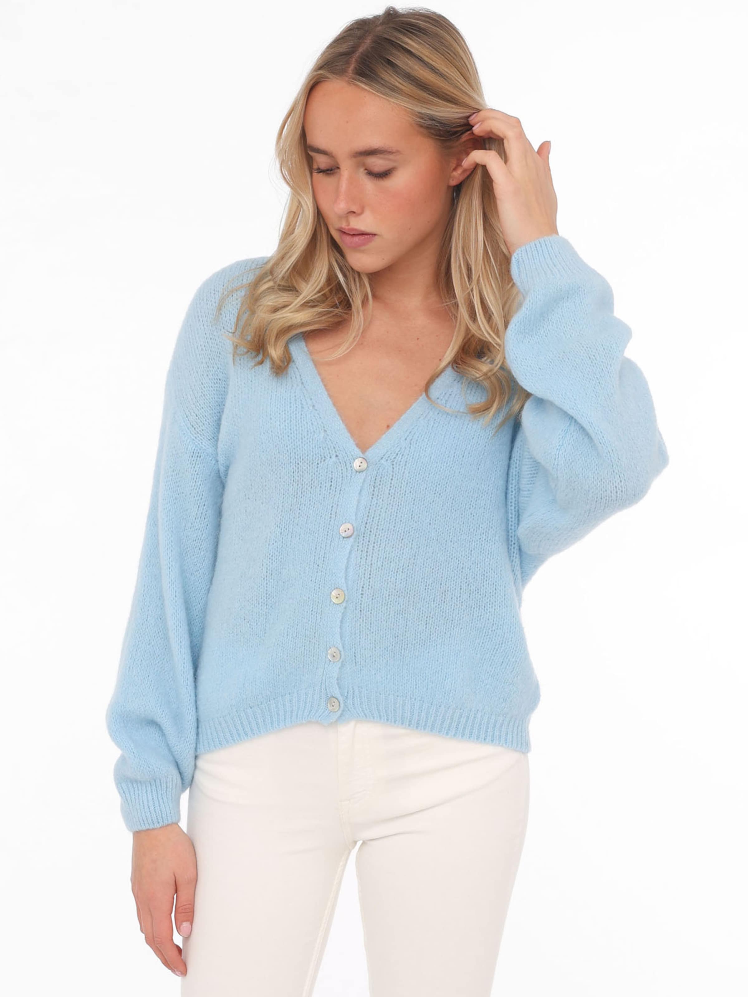 Zwillingsherz Cardigan i blå: forside