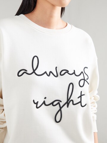 CATWALK JUNKIE Свитшот 'Always Right' в Белый