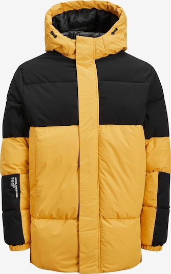 JACK & JONES Winterjas 'Force' in de kleur Honing / Zwart / Wit, Productweergave