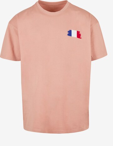 T-Shirt 'France Frankreich Flagge Fahne' F4NT4STIC en orange : devant