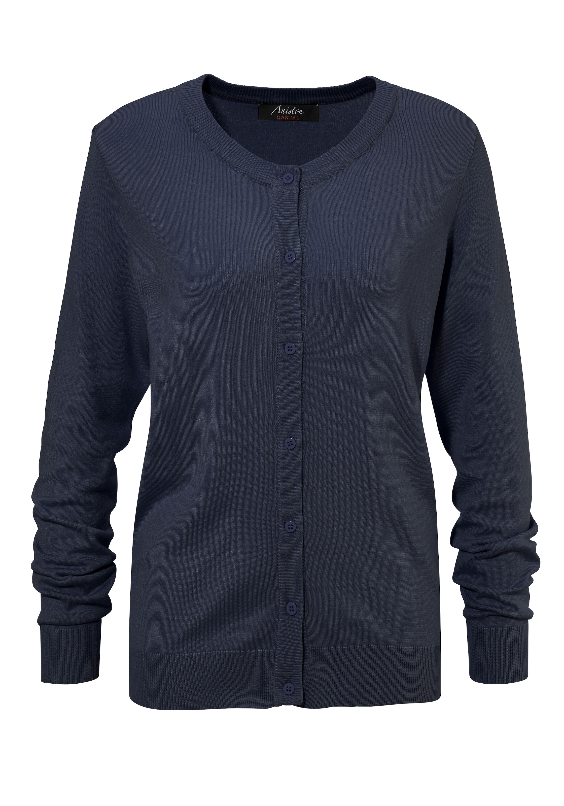 Aniston CASUAL Strickjacke in Blau: Vorderseite
