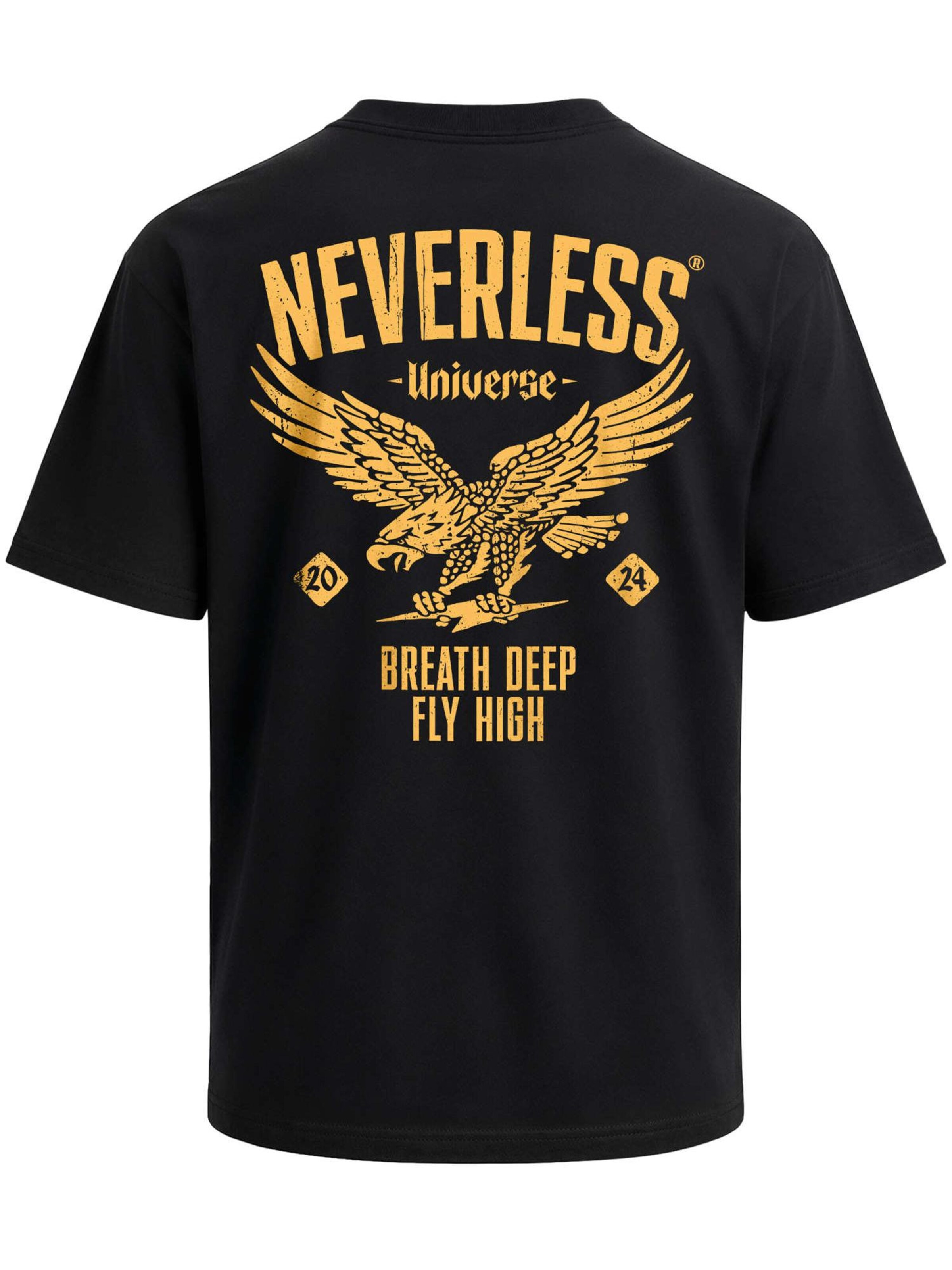 Neverless Shirt 'Fly High' in Black: front