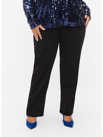 Regular Pantalon 'Maddie' Zizzi en noir : devant