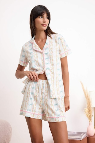 Trendyol - Pijama de pantalón corto en Mezcla de colores: frente