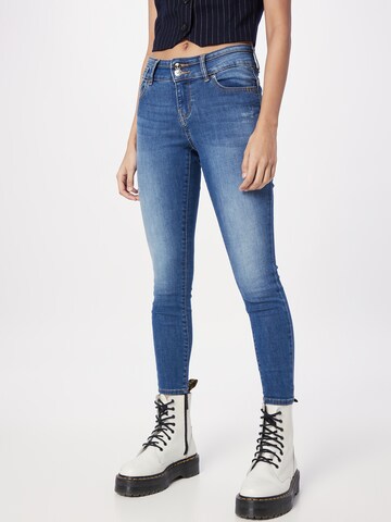 ONLY Skinny Jeans 'WAUW' in Blauw: voorkant