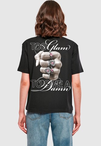 T-shirt 'Give A Damn' Miss Tee en noir : devant