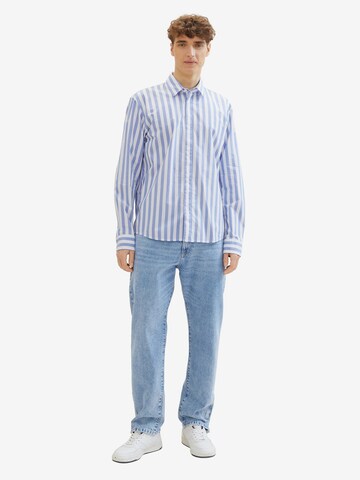 TOM TAILOR DENIM Comfort Fit Hemd in Blau