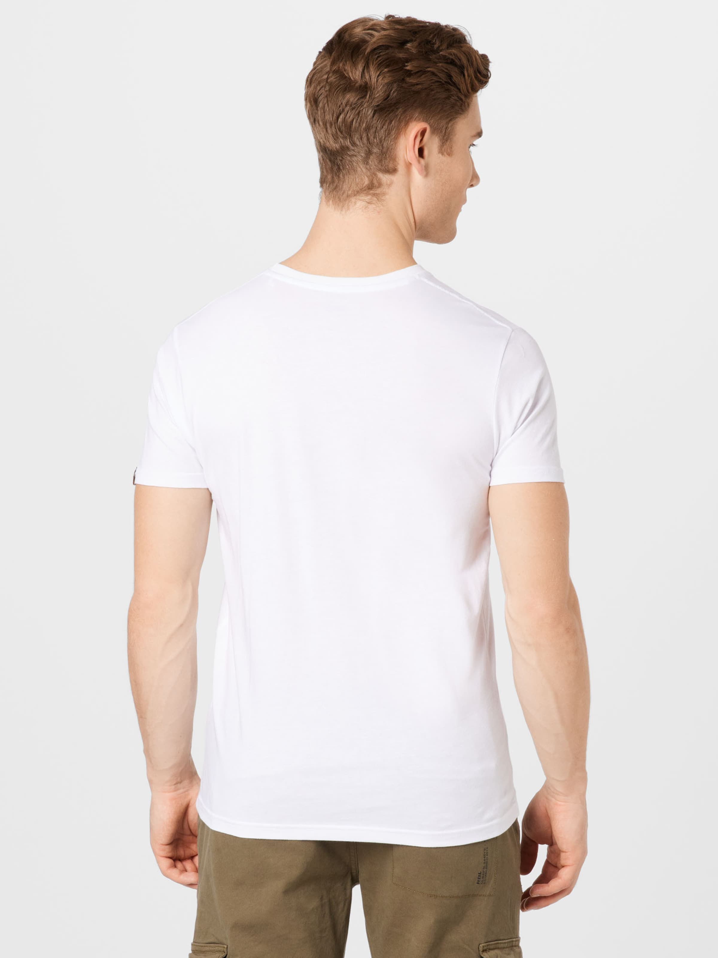 Grandes tailles T-Shirt ALPHA INDUSTRIES en Blanc 