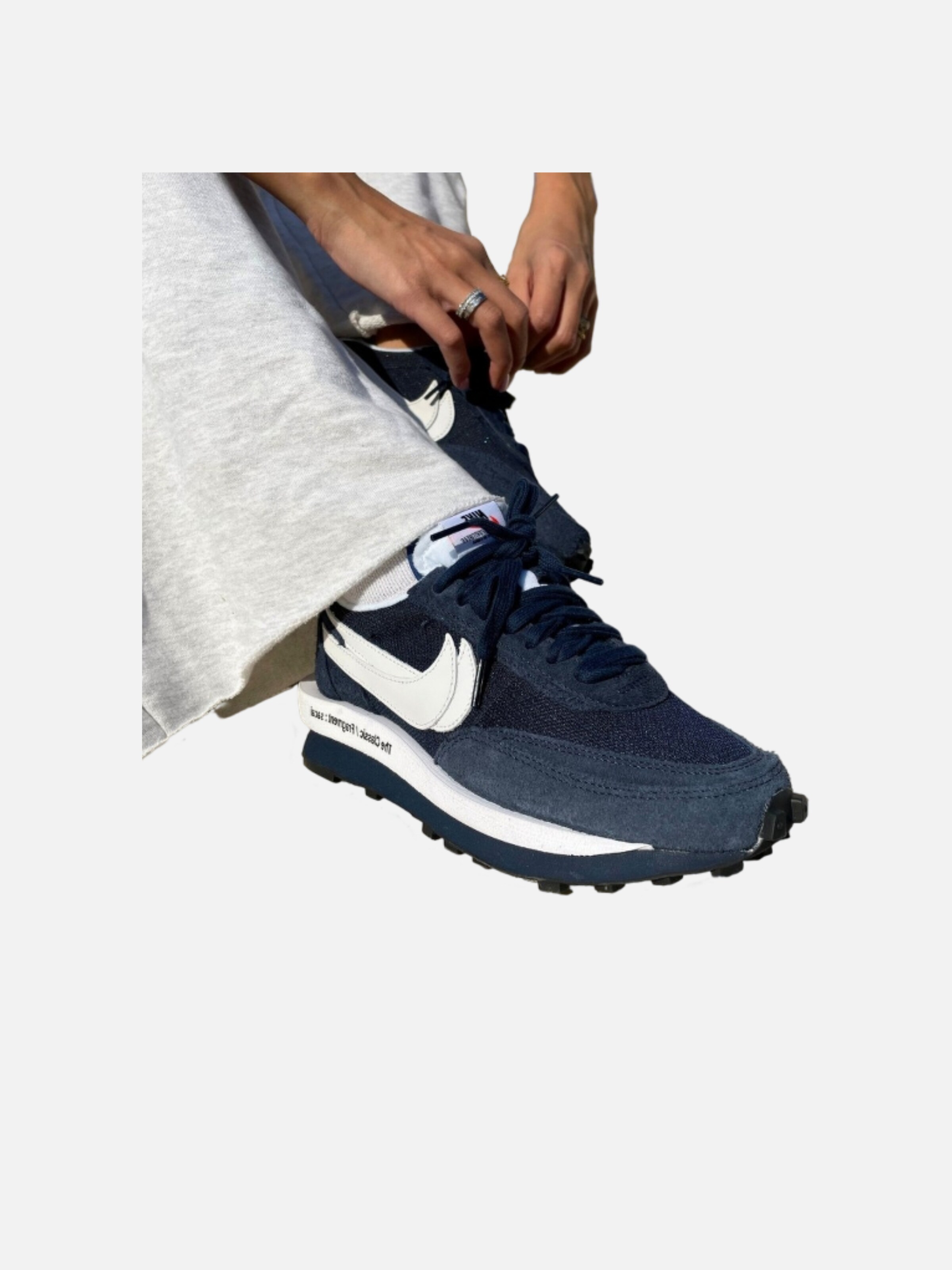Baskets basses 'LD Waffle Sacai' NIKE en bleu