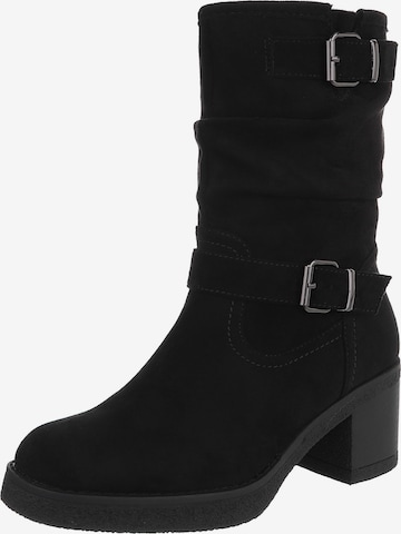 Ital-Design Stiefelette in Schwarz: Vorderseite