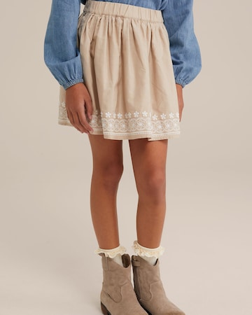 WE Fashion Skirt in Beige: front