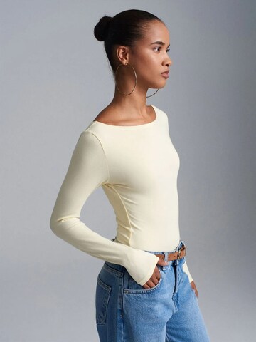 Body a camicia di Dilvin in giallo
