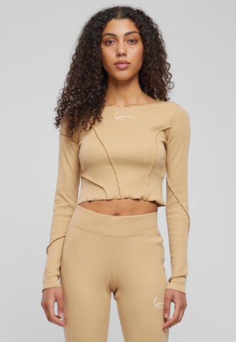 Maglietta di Karl Kani in beige: frontale