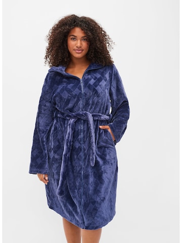 Robe de chambre 'MLISE' Zizzi en bleu : devant