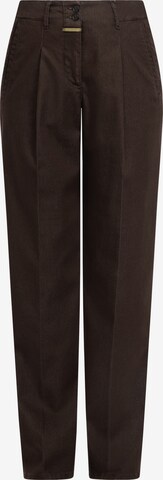 Recover Pants Loose fit Pleat-Front Pants in Brown: front