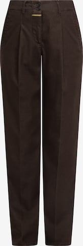Recover Pants Pleat-Front Pants in Brown: front
