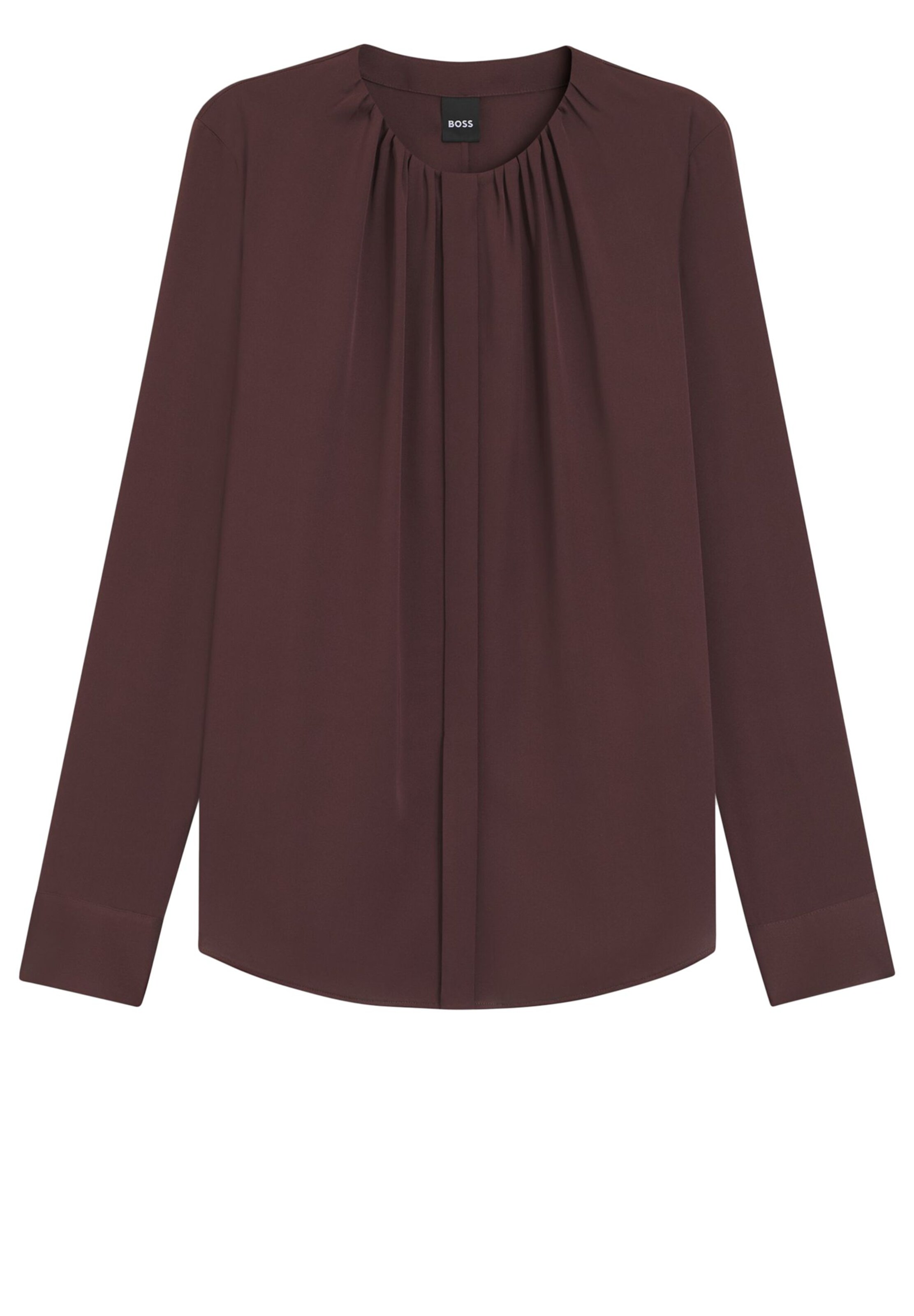 BOSS Blouse 'Banorah' in Brown: front