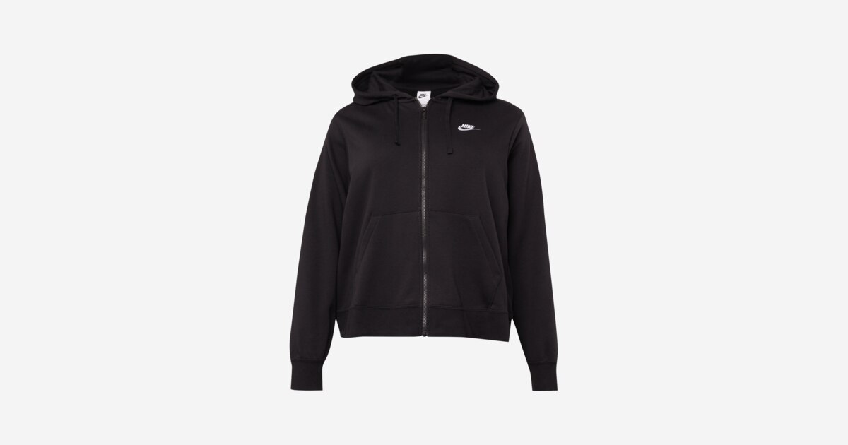 Nike Sportswear Athletic Zip Up Hoodie in Black ABOUT YOU