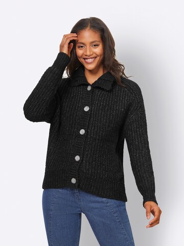 Cardigan heine en noir : devant