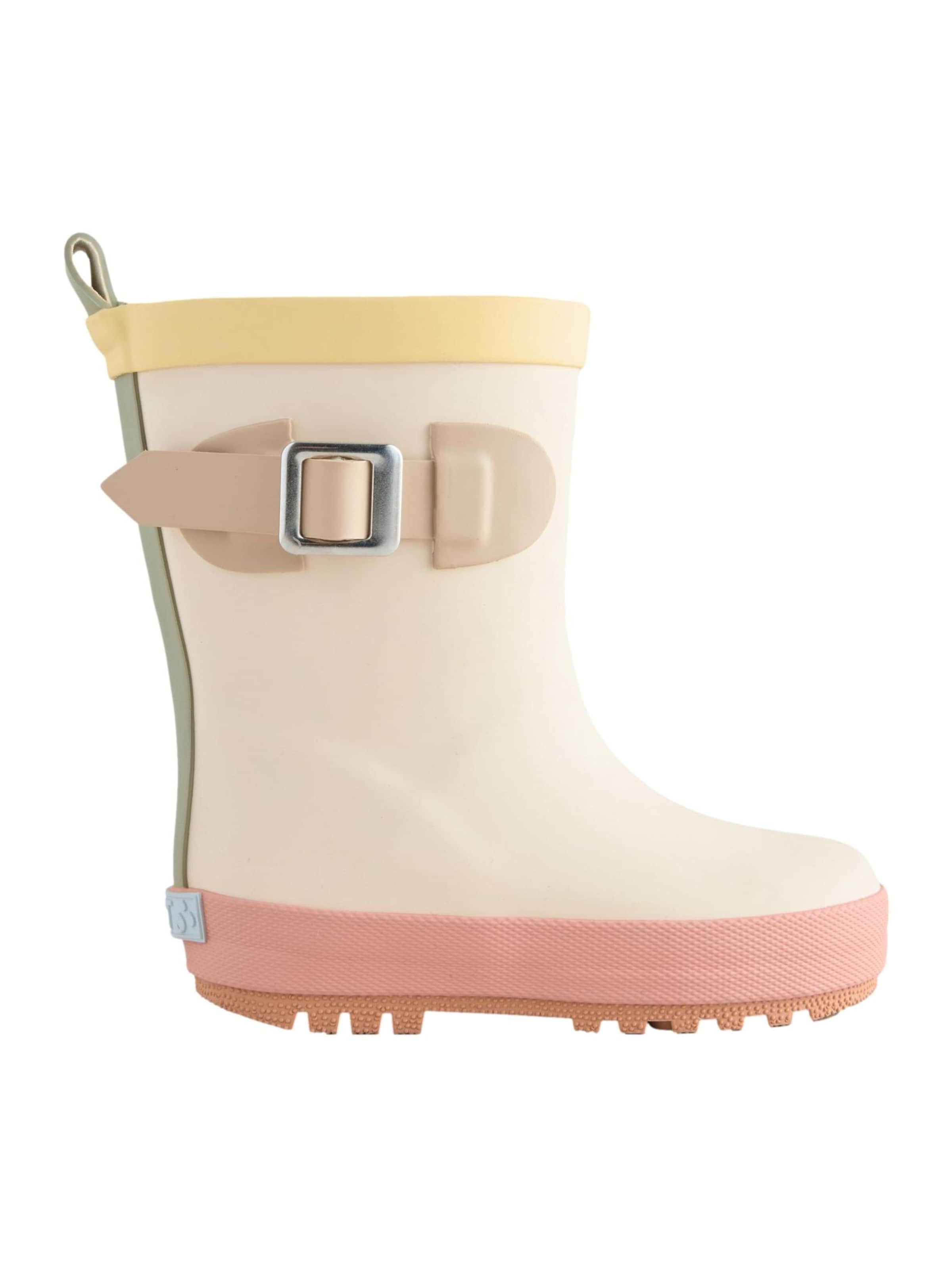 Next Гумени ботуши в бежово: отпред