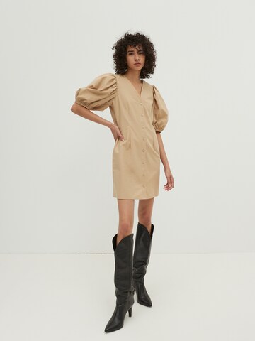 EDITED Shirt Dress 'Mary' in Beige