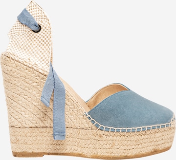 Sandalo 'Alpargata Cuña 12 cm' di Alhamas in blu: frontale