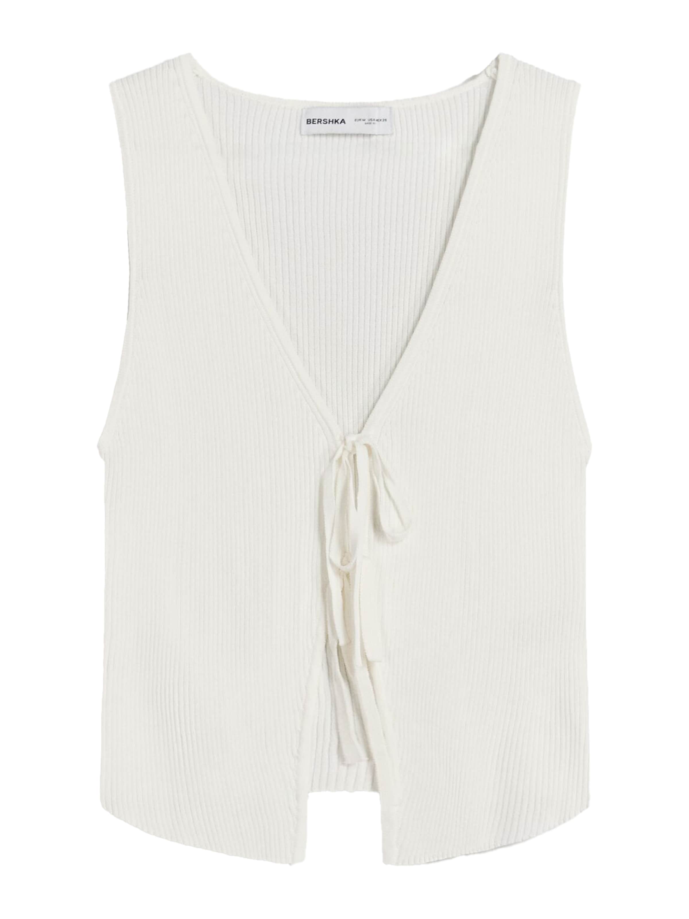 Bershka Neuletoppi värissä valkoinen: etupuoli