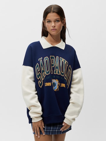 Pull&Bear Sweatshirt i blå: forside