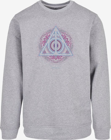 ABSOLUTE CULT Sweatshirt 'Harry Potter - Neon Deathly Hallows' in Grey: front