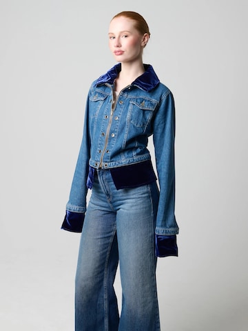Fenice Between-season jacket 'Denim Velvet Fusion' in Blue