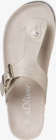 s.Oliver T-Bar Sandals in Beige