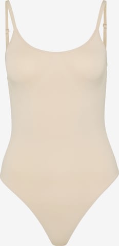 PIECES Muotoileva body 'PCRELLA' värissä ruskea: etupuoli