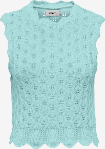 ONLY Knitted Top 'LUNA' in Blue: front