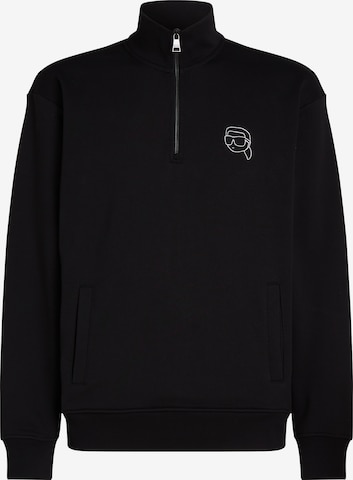 Sweat-shirt 'Ikonik' Karl Lagerfeld en noir : devant