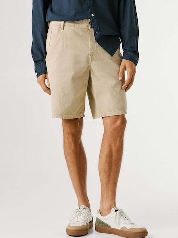 Pepe Jeans Loosefit Shorts 'Helix' in Beige: Vorderseite