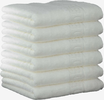 Serviette Cawö en blanc : devant