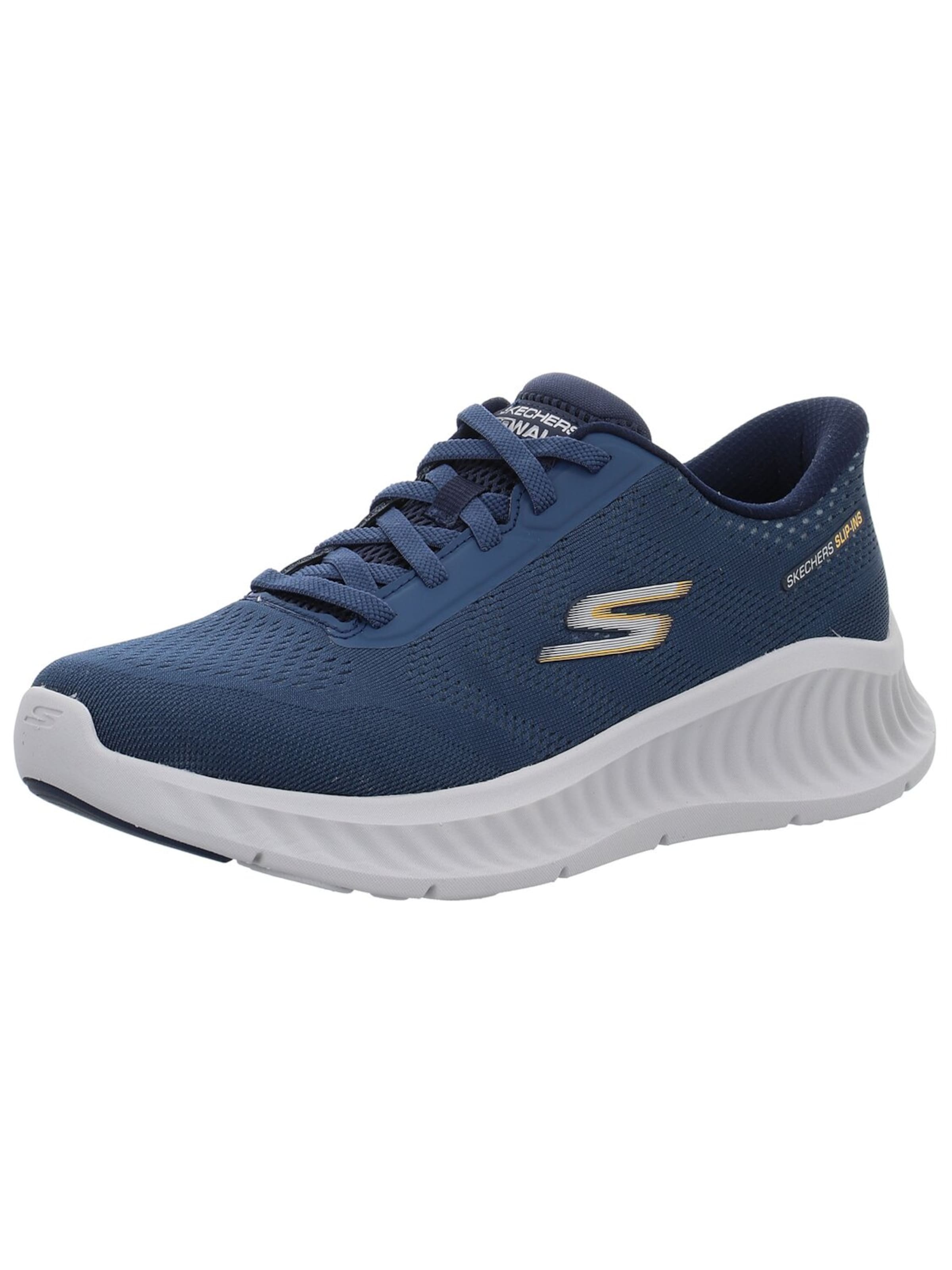 SKECHERS Sportlicher Schnürschuh 'Herren Sneaker 216375 NVY Textil in blau' in Blau: Vorderseite