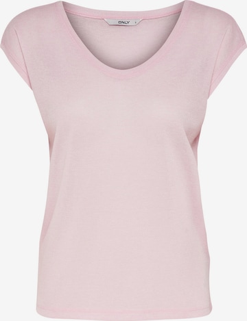 ONLY T-Shirt 'Onlsilvery' in Pink: predná strana