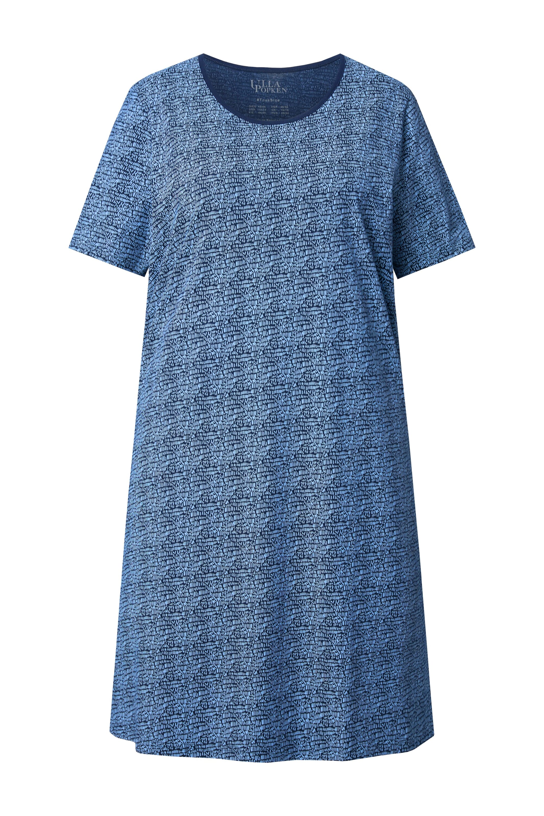 Ulla Popken Nachthemd in Blauw: voorkant