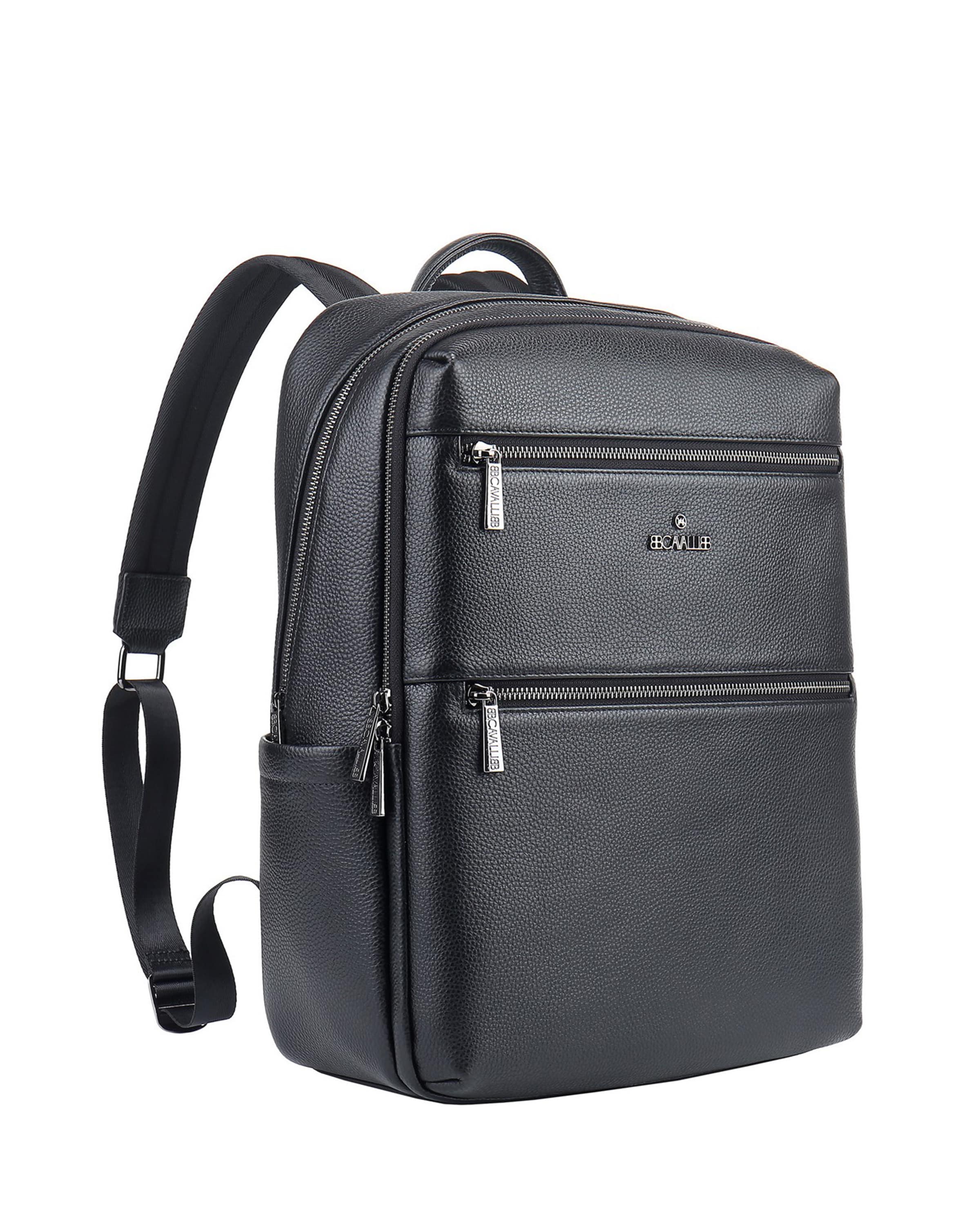 B Cavalli B Backpack in Black: front