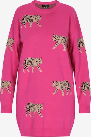 faina - Vestido de malha em rosa: frente