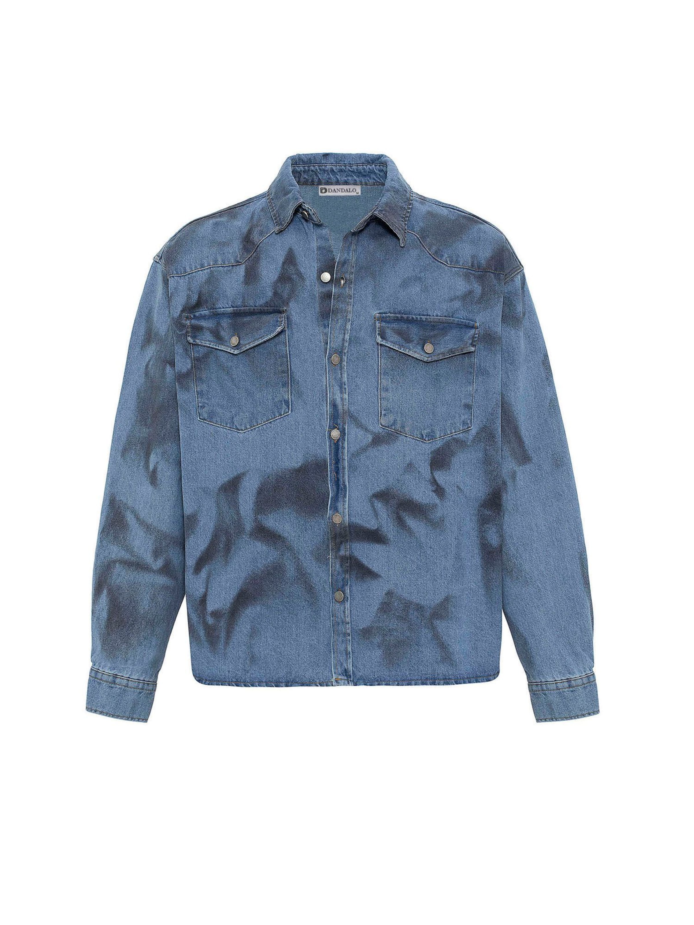 Dandalo Φθινοπωρινό και ανοιξιάτικο μπουφάν σε μπλε: μπροστά