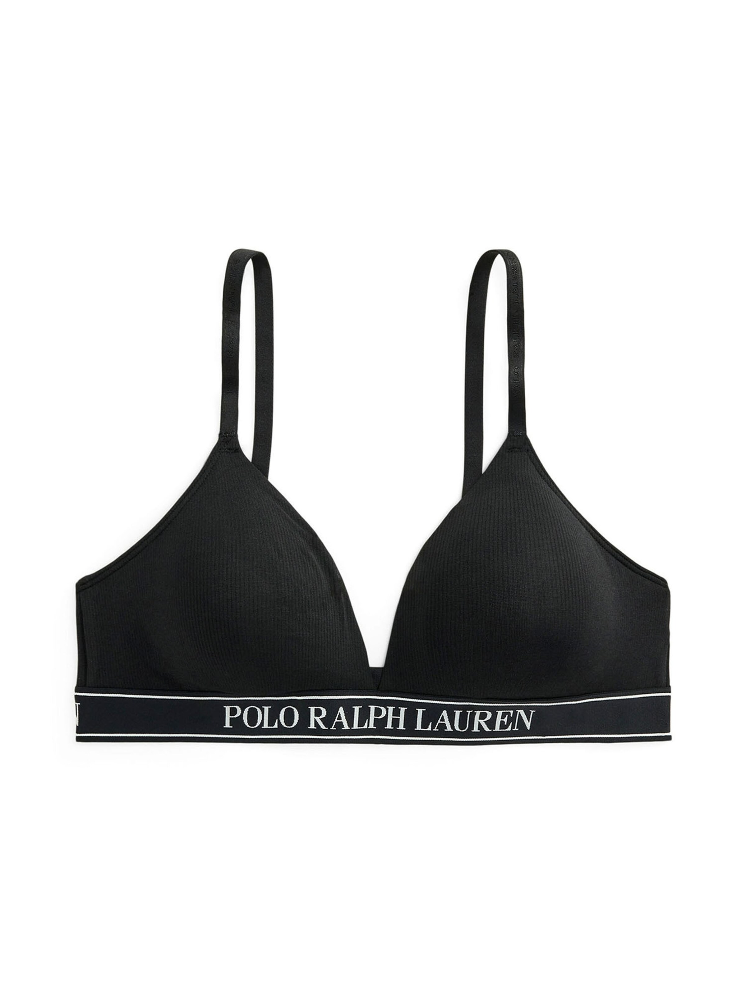 Triangle Soutien-gorge ' Polo Essentials ' Polo Ralph Lauren en noir : devant