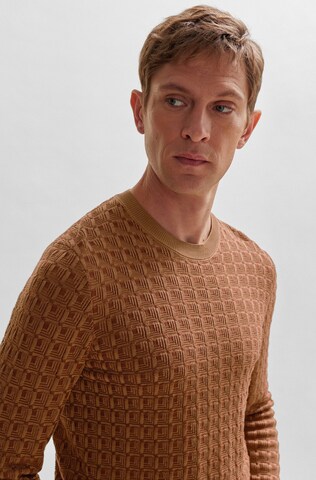 BOSS Sweater 'L-Puro' in Brown