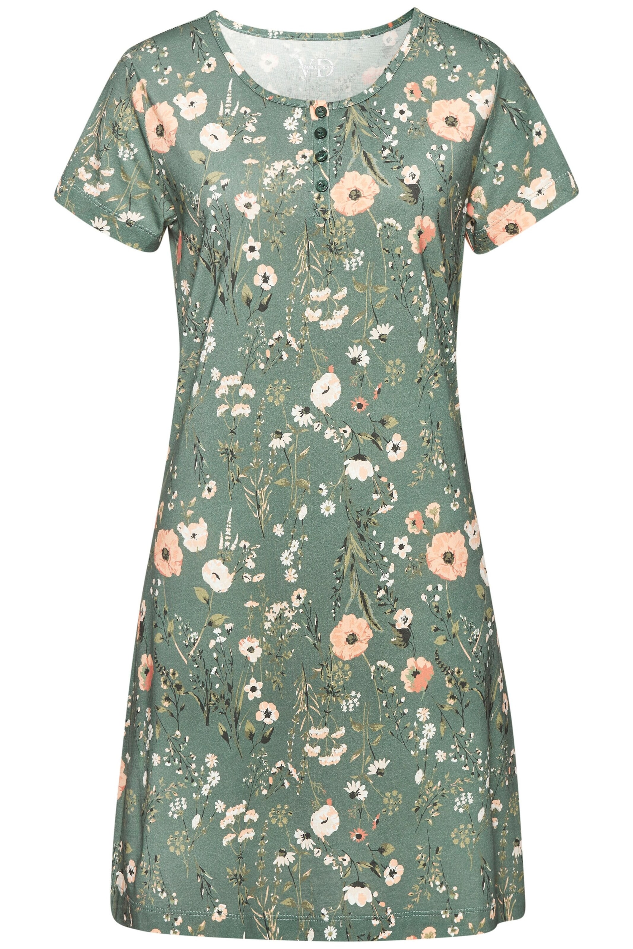 LASCANA Ночная рубашка в Зеленый: спереди