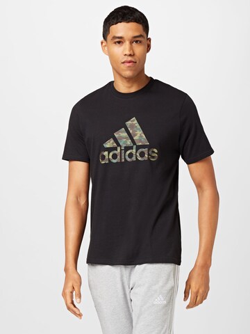 ADIDAS SPORTSWEAR Funkční tričko 'Camo' – černá: přední strana